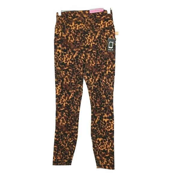 Gottex Women's Small Ankle Leggings Tummy Control Slimming Pockets Tortoise NEW - Picture 1 of 9